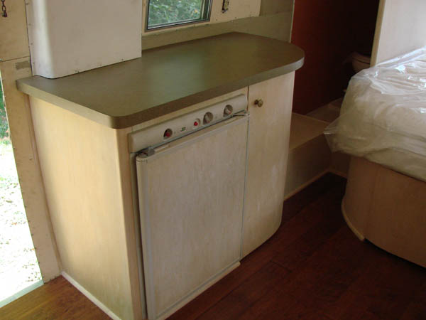 Maple cabinets and floors.