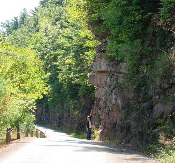 Cliff overhang.