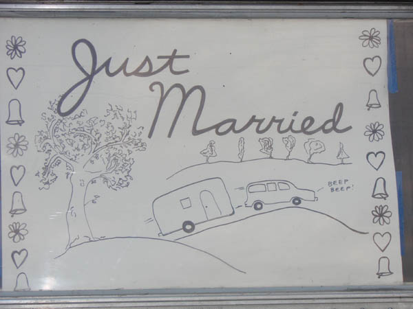 Just married.